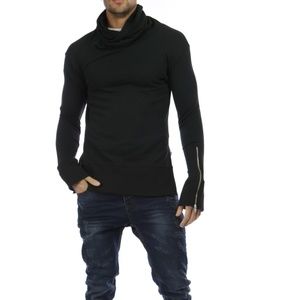 NEW Wide Turtleneck Zipper Detail Sweater